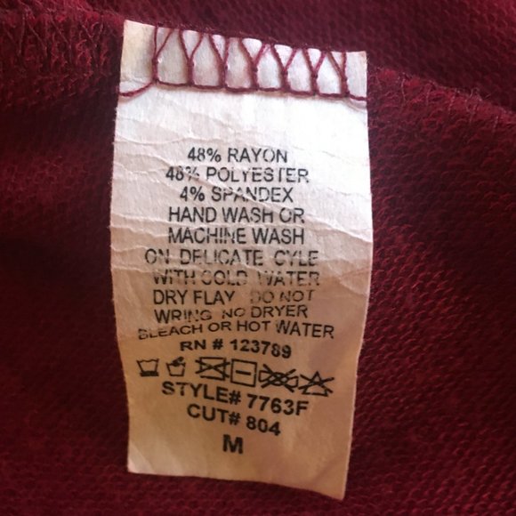 "dina be" Deep Red Tunic Length Dress (M) - Picture 4 of 4